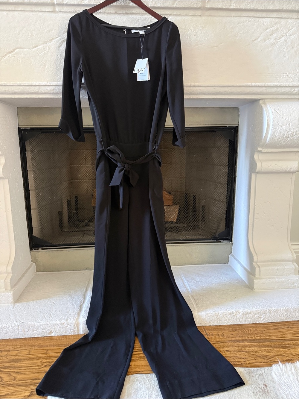 Diane Von Furstenberg Wide-Leg Jumpsuit with Waist Tie - Women